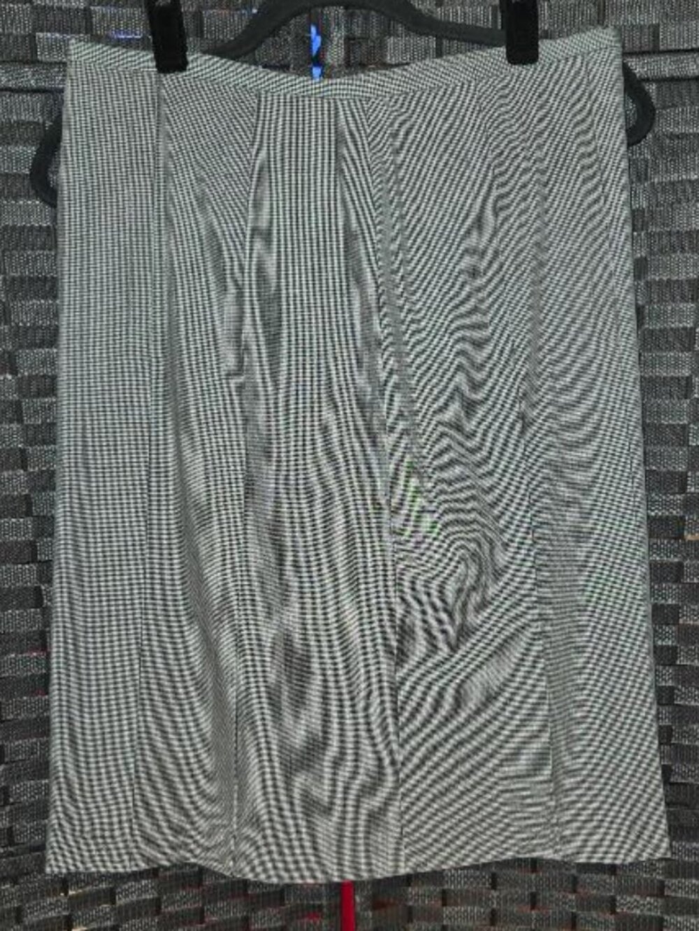 Vintage Rafaella Black and White Micro-houndstooth Pleated Skirt Y2K